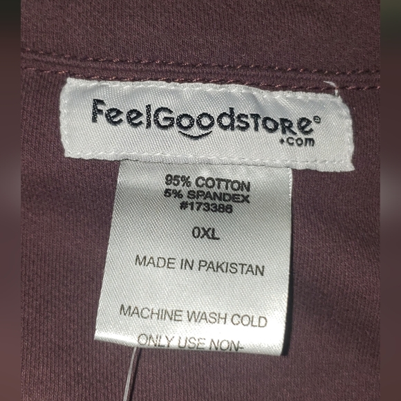 NWOT Feelgoodstore Button Front Jacket Womens Size 1x cotton spandex - Picture 3 of 4